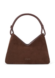 STAUD - Valerie Suede Shoulder Bag - Brown - OS - Moda Operandi