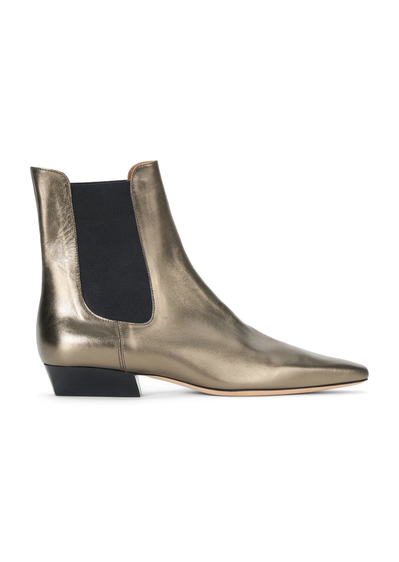 STAUD - Wally Laminated Leather Chelsea Boots - Metallic - IT 36 - Moda Operandi