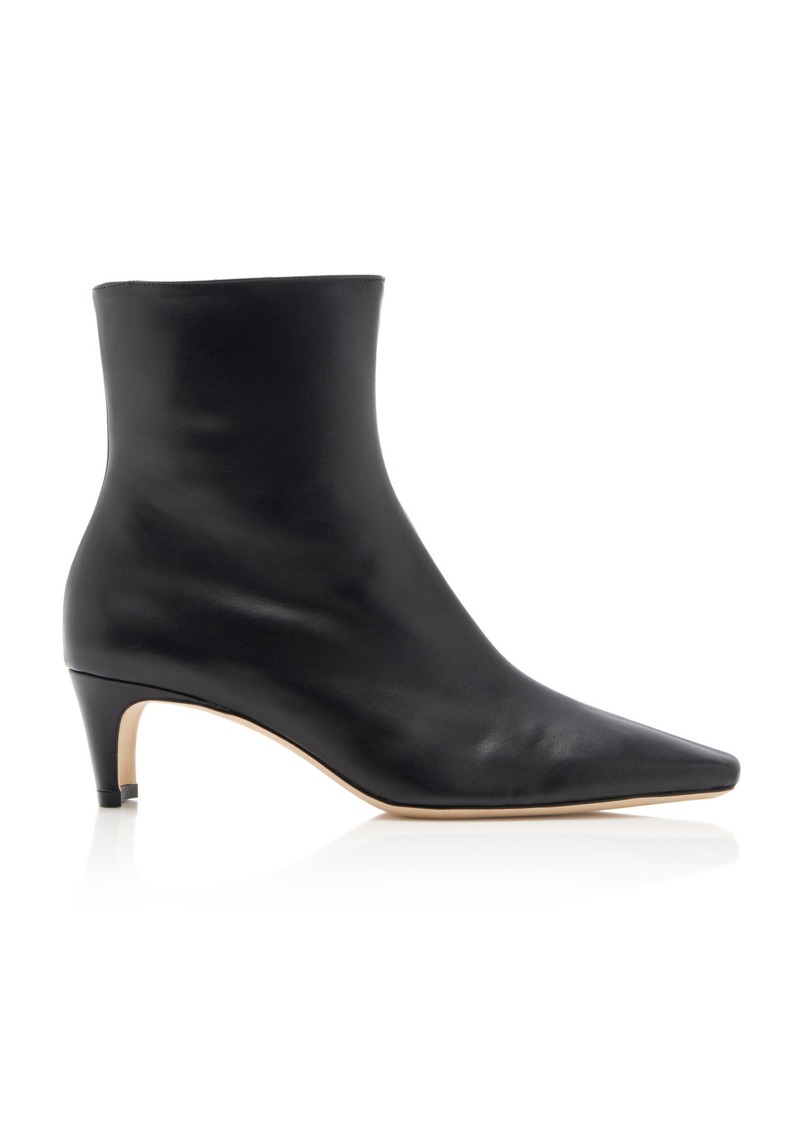 STAUD - Wally Leather Ankle Boots - Black - IT 36.5 - Moda Operandi