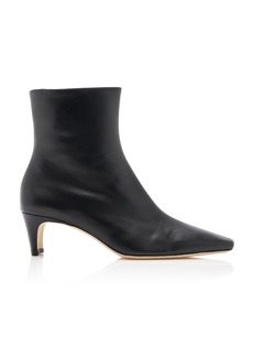 STAUD - Wally Leather Ankle Boots - Black - IT 36 - Moda Operandi