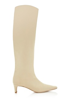 STAUD - Wally Leather Knee Boots - White - IT 36 - Moda Operandi