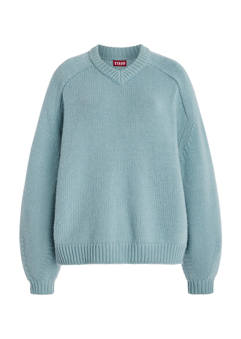 STAUD - Wilson Wool-Blend Sweater - Green - M - Moda Operandi