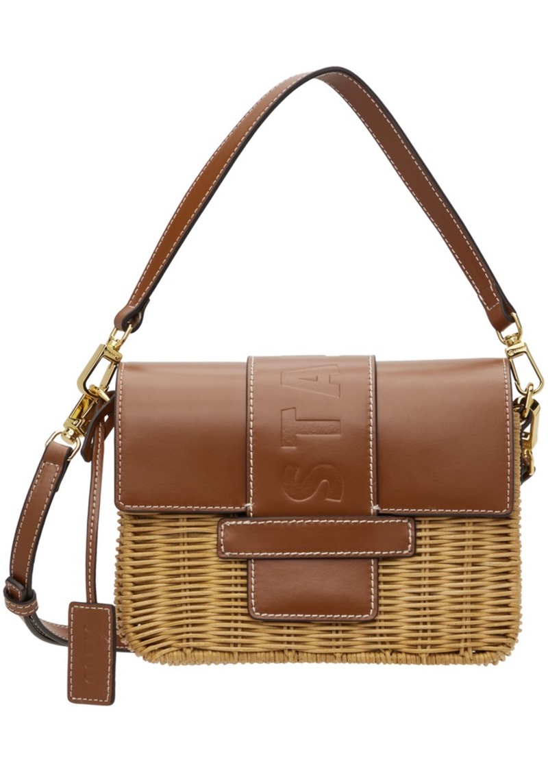 Staud Beige Charli Wicker Crossbody Bag