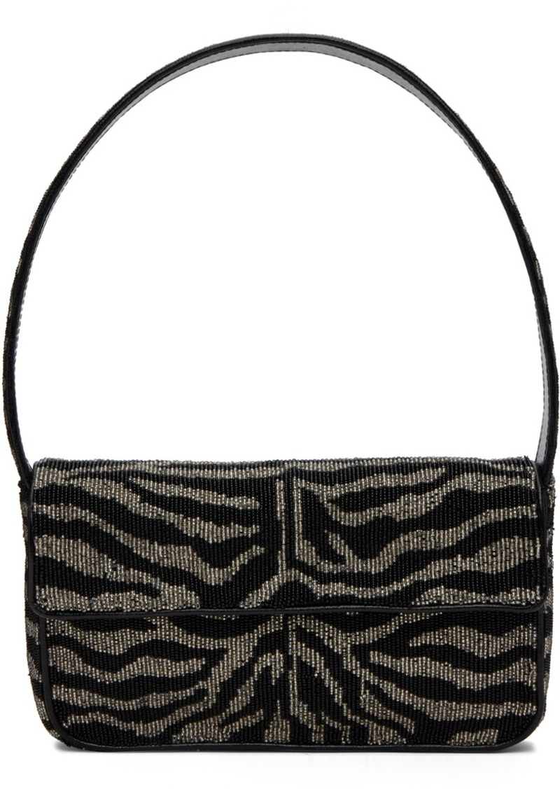 Staud Black & White Tommy Beaded Bag