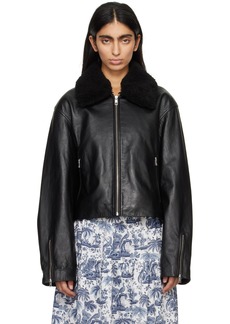 Staud Black Lenora Leather Jacket