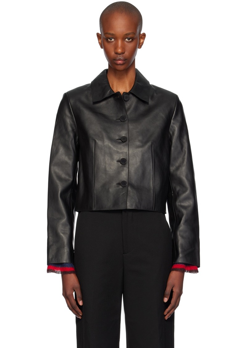 Staud Black Marino Leather Jacket