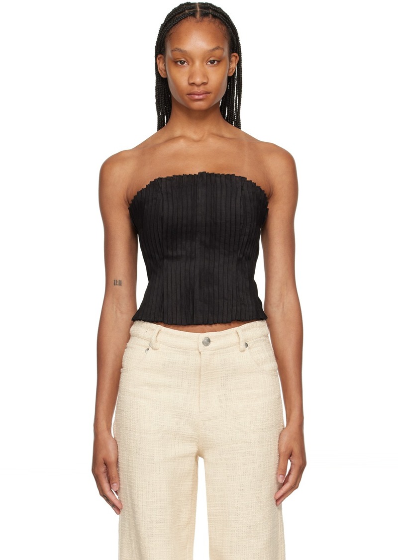 Staud Black Parma Tube Top