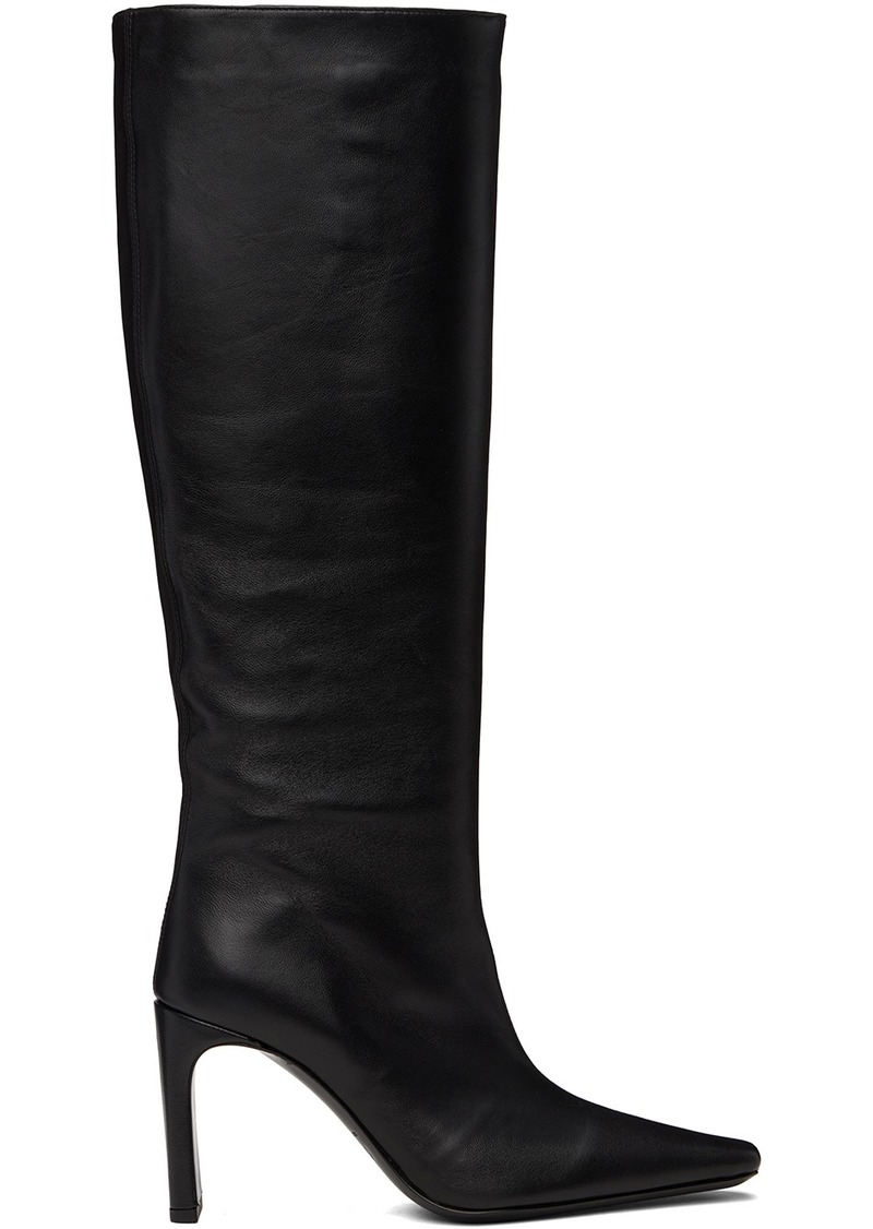 Staud Black Wally High Heel Tall Boots