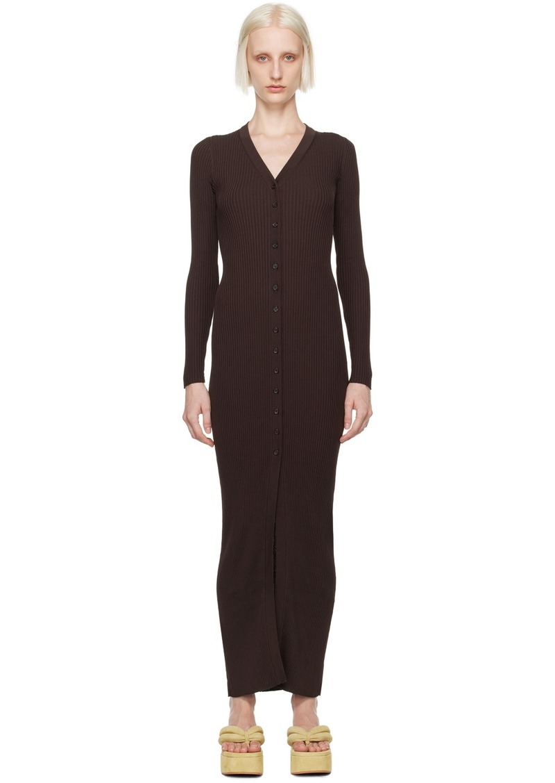 Staud Brown Shoko Maxi Dress