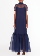 STAUD Calluna Ruffle Hem Organza Gown