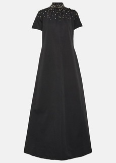 Staud Embellished cotton-blend maxi dress