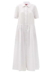 Staud Guilia short-sleeved cotton-poplin shirt dress