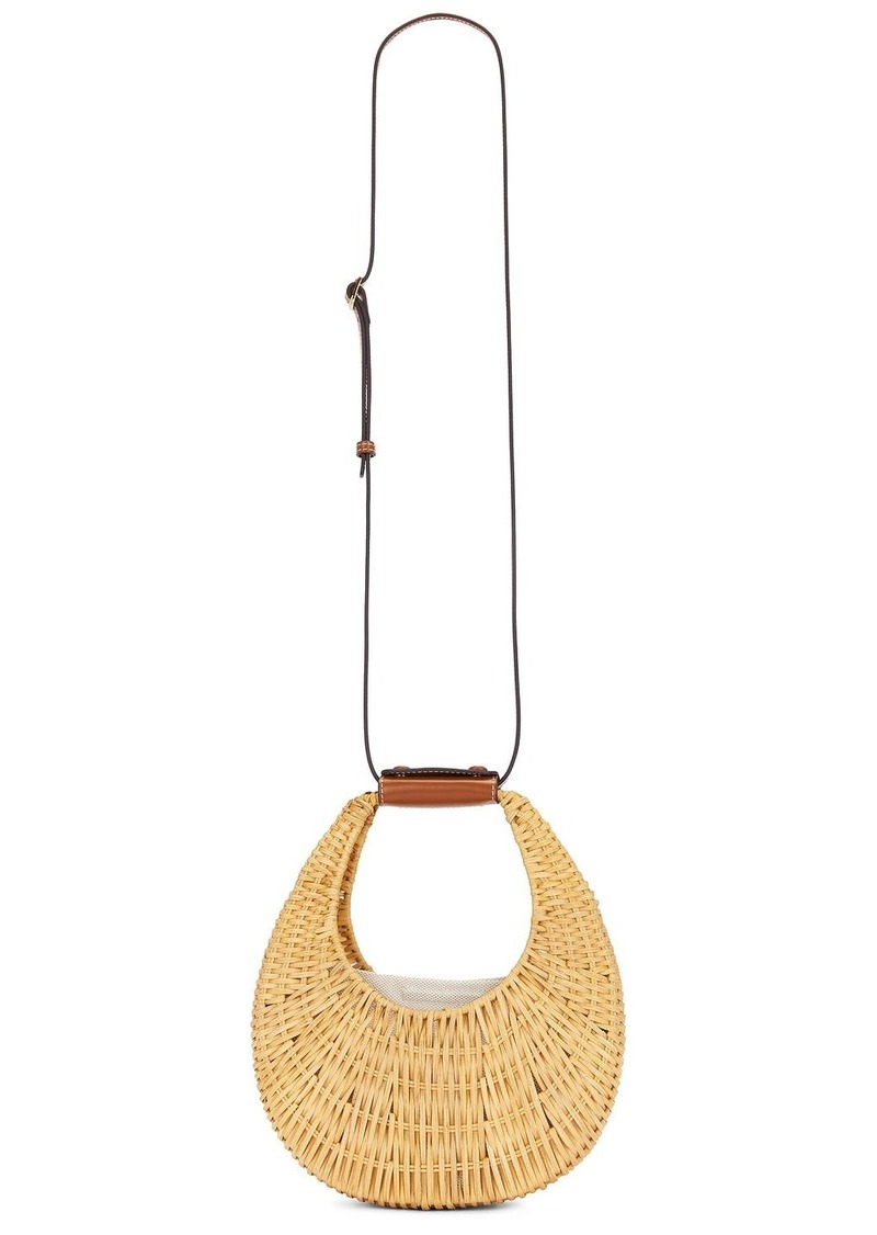 Staud Mini Moon Wicker Bag