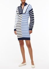 STAUD Mixed Stripe Long Sleeve Cotton Blend Sweater Dress