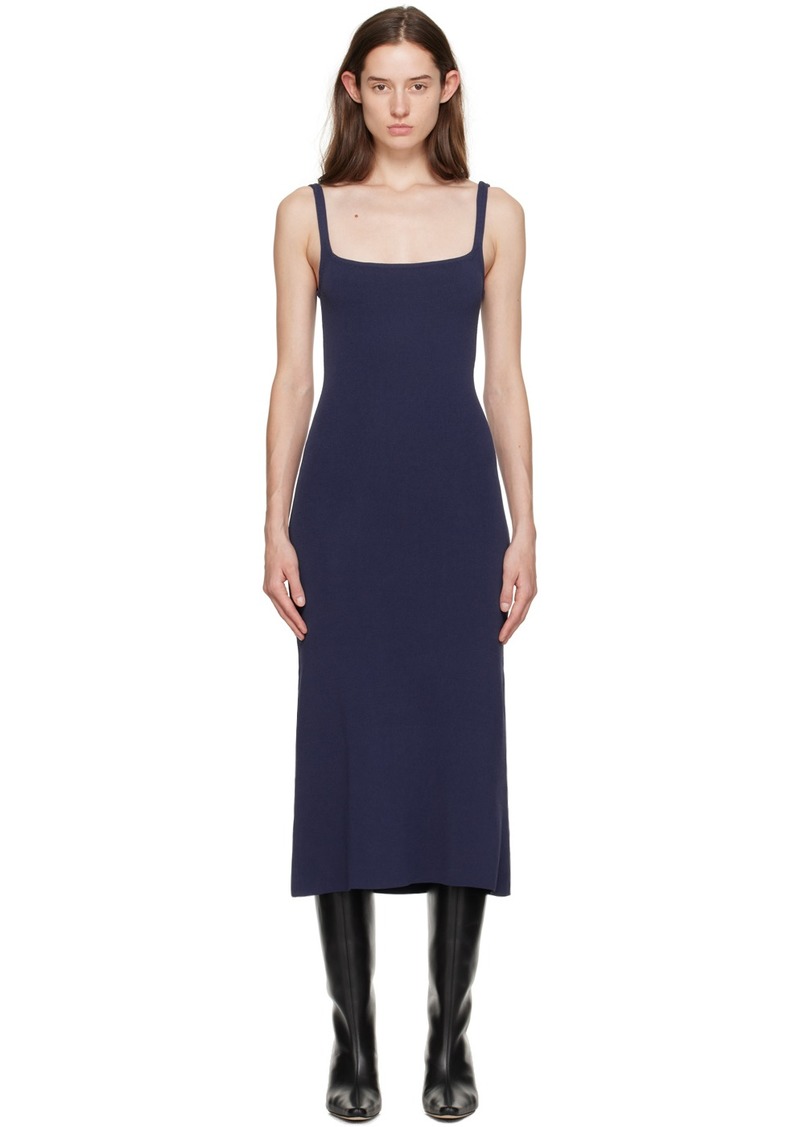 Staud Navy Paityn Midi Dress