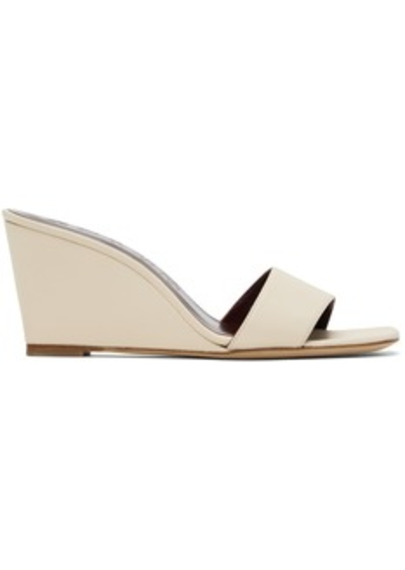 Staud Off-White Billie Wedge Heeled Sandals