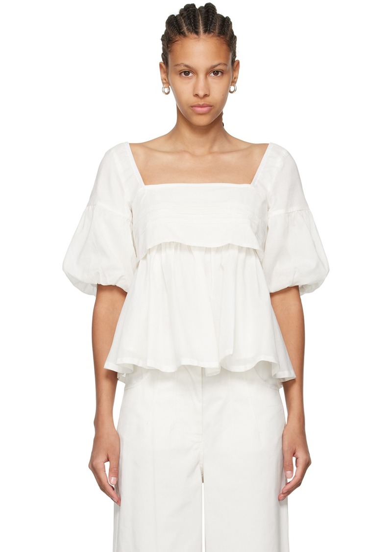 Staud Off-White Darla Blouse