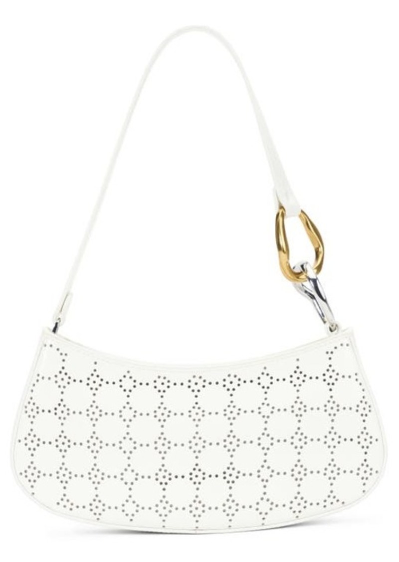 STAUD Ollie Perforated Leather Shoulder Bag