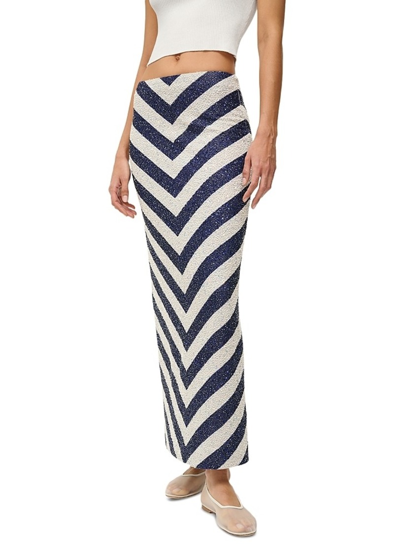 Staud St Tropez Beaded Maxi Skirt