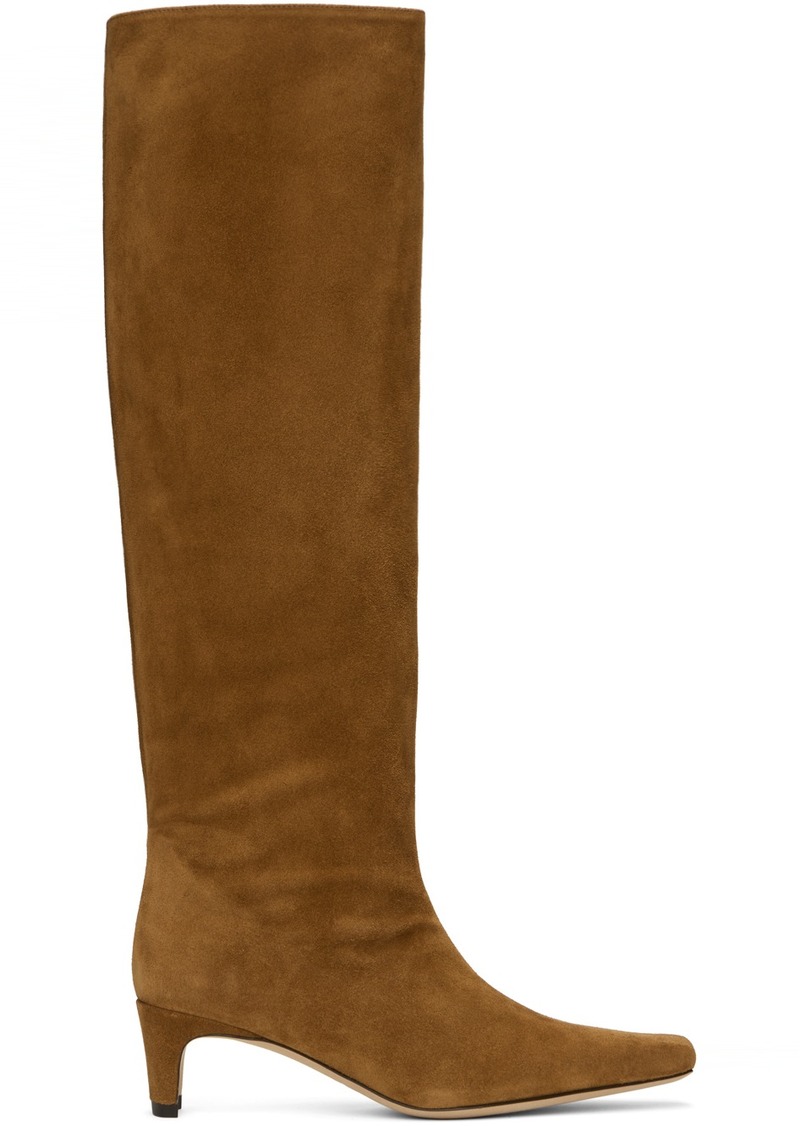 Staud Tan Wally Suede Tall Boots