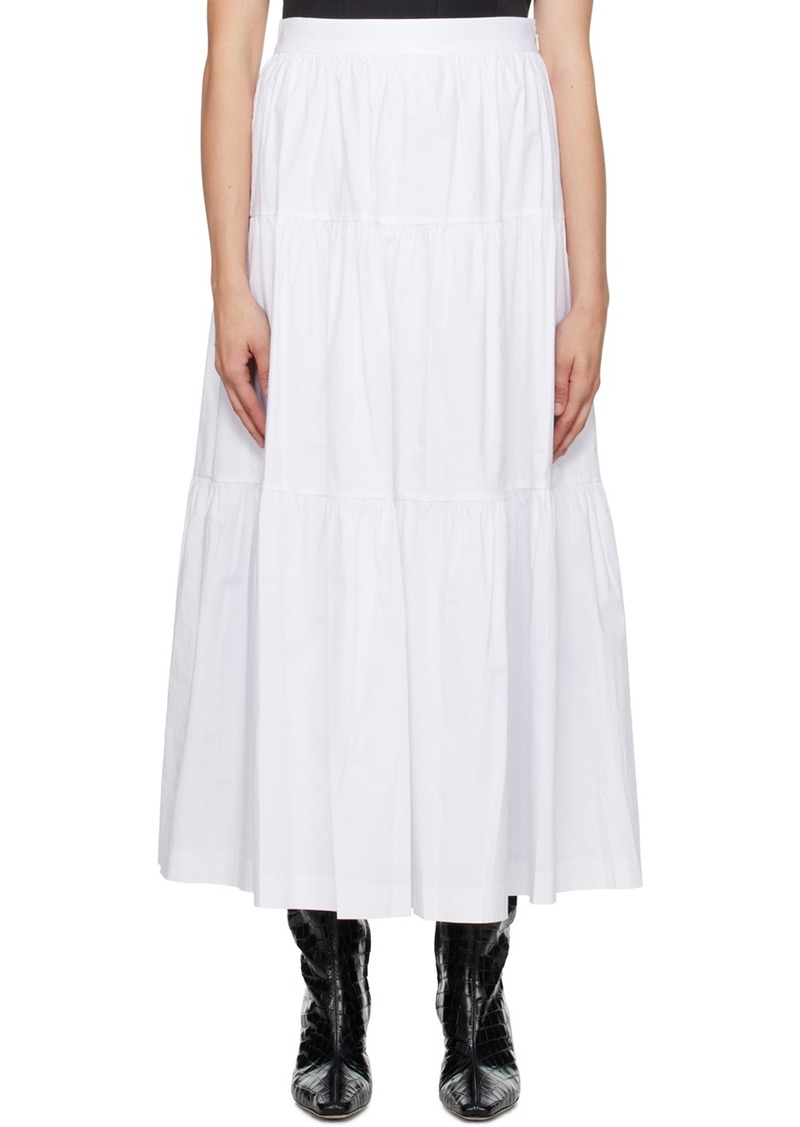 Staud White Sea Midi Skirt