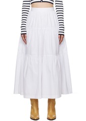 Staud White Sea Midi Skirt