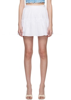 Staud White Sea Miniskirt