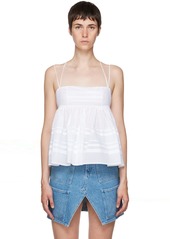 Staud White Theo Tank Top