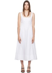 Staud White Wells Midi Dress