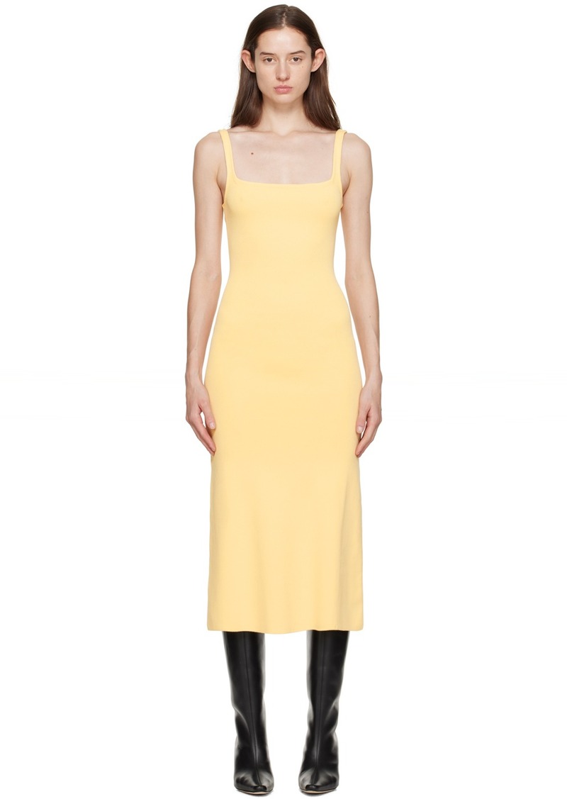 Staud Yellow Paityn Midi Dress