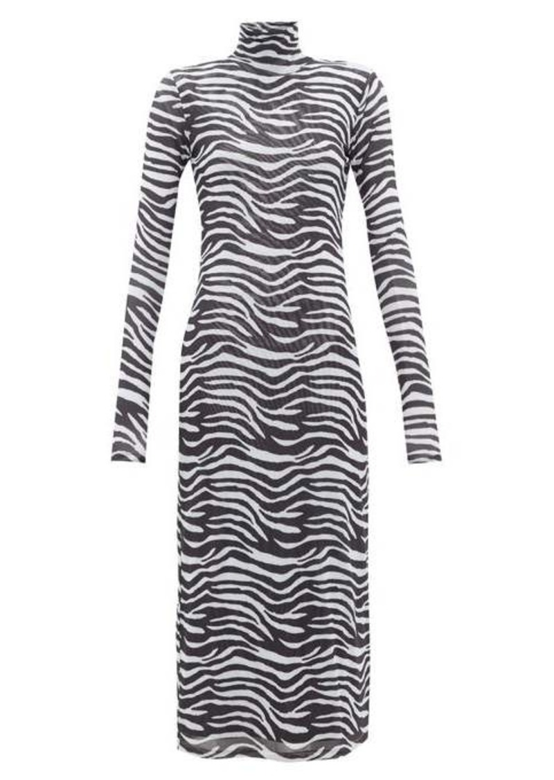 midi zebra print dress