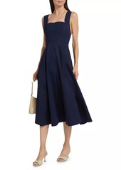 STAUD Teresa Cotton Crossback Midi-Dress