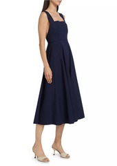 STAUD Teresa Cotton Crossback Midi-Dress