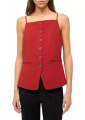 STAUD Una Button-Front Top