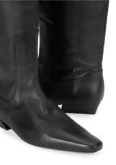 STAUD Wally Flat Leather Boots