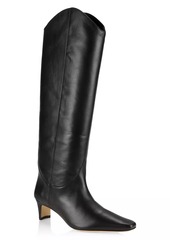 STAUD Western Wally 50MM Leather Knee-High Boots