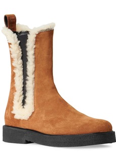STAUD Womens Suede Shearling Winter & Snow Boots