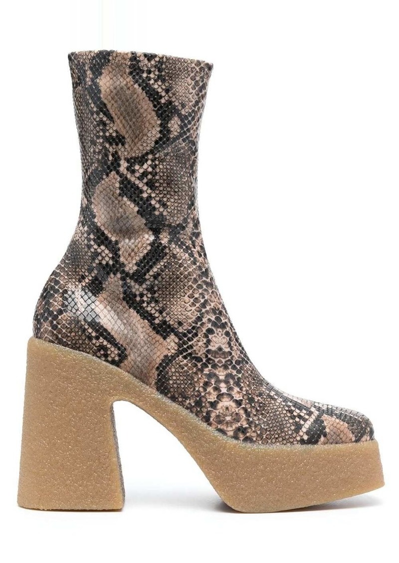 Stella McCartney 105mm snakeskin-effect ankle boots