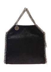 Stella McCartney '3Chain' Mini Black Tote Bag with Logo Engraved on Charm in Faux Leather Woman