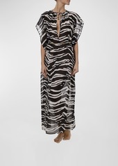 Stella McCartney Animal-Print Maxi Dress 