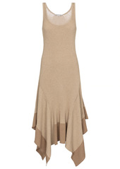 Stella McCartney Asymmetric cotton-blend midi dress