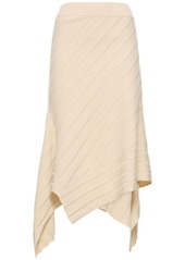 Stella McCartney Asymmetric Rib Knit Midi Skirt