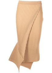 Stella McCartney asymmetric rib-knit wrap skirt