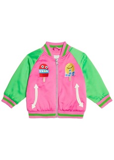 Stella McCartney Kids Baby appliquéd satin jacket