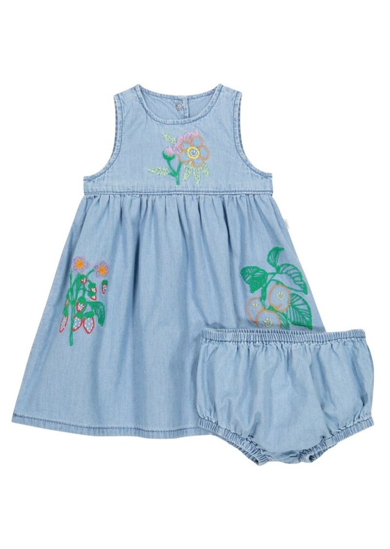 Stella McCartney Kids Baby chambray dress and bloomers set