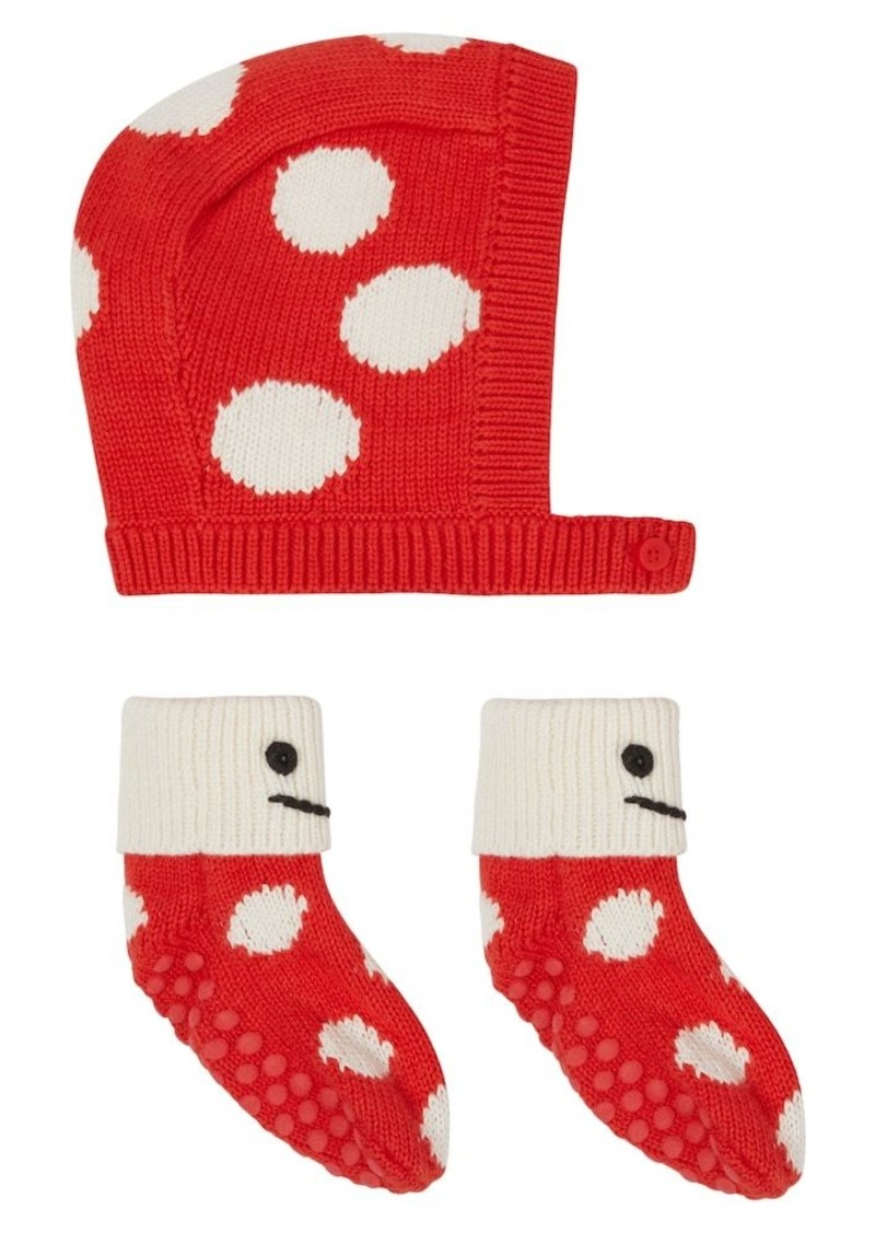 Stella McCartney Kids Baby cotton and wool hat and socks set