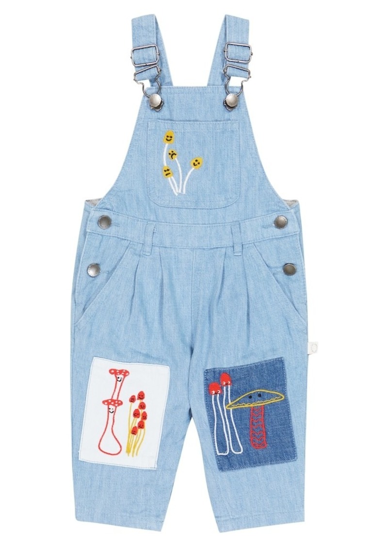 Stella McCartney Kids Baby embroidered denim overalls