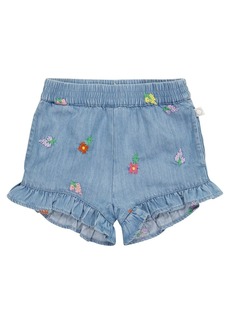 Stella McCartney Baby embroidered denim shorts