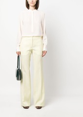 Stella McCartney band-collar silk blouse