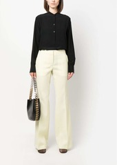 Stella McCartney band-collar silk blouse